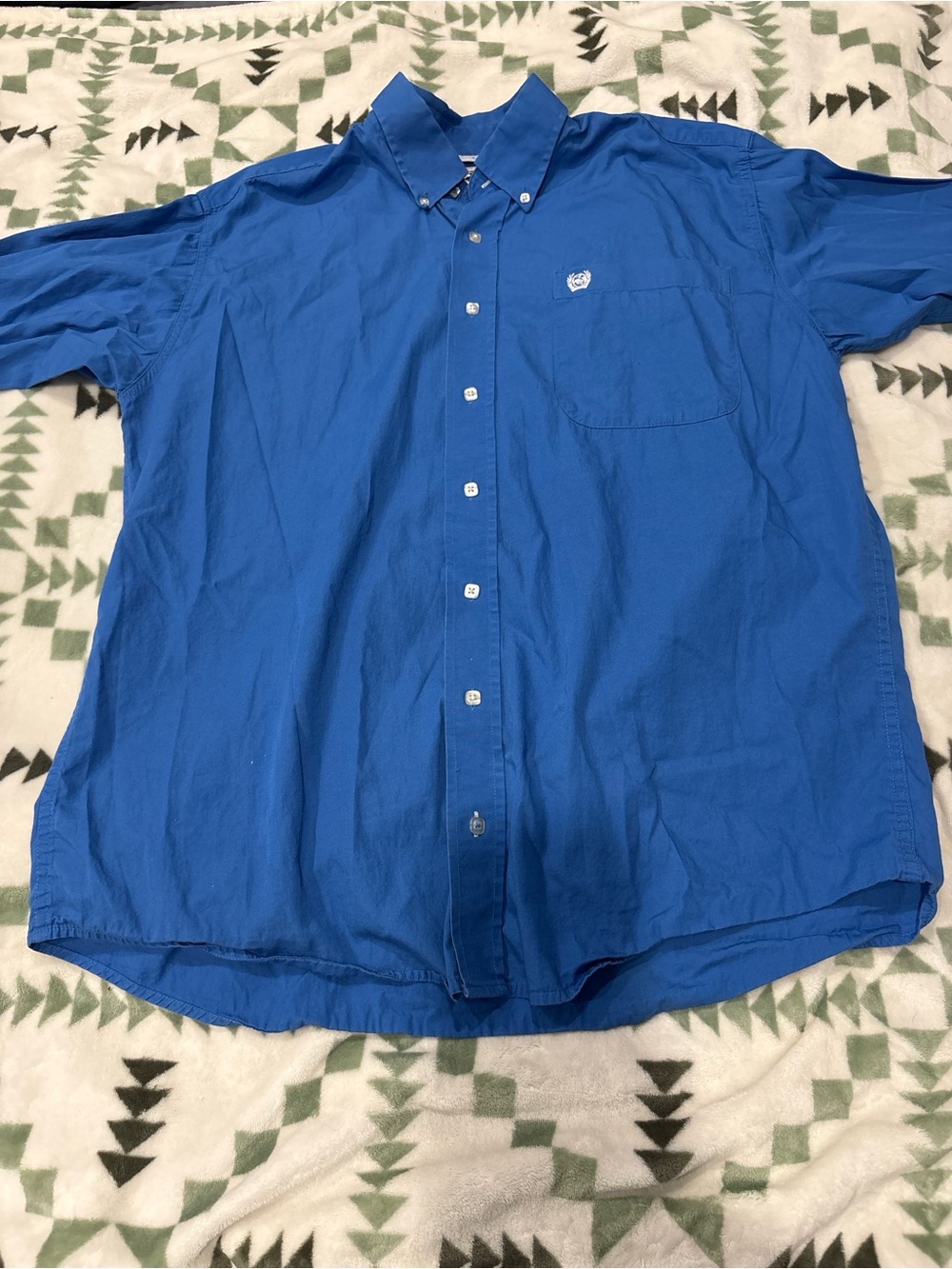 Cinch Blue Button-Down Men's Shirt